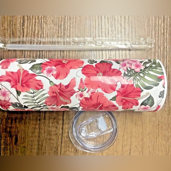 Customized Semi handmade hollow out flower 20oz stainless steel straight bottle - Picture 3 of 4